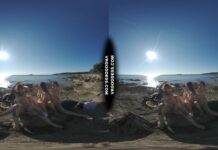 3 Hot Girls Getting Naked On Beach During Winter Making Fire Eating Bananas Dancing