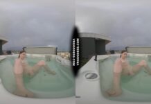 Behind The Scenes Filming Pretty Lika Rooftop Jacuzzi Dildo Masturbating