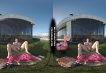 Vanessa Klein Jilling With Some Big Dildos For Deep Penetration Rooftop Bubble Sunbathing