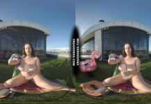 Vanessa Klein Jilling With Some Big Dildos For Deep Penetration Rooftop Bubble Sunbathing