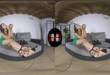 Beautiful Dark-Haired Babe Petra Enjoys Posing Her Sexy Feet in Her Favorite Socks