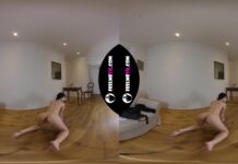 Voodoo Thin Shopgirl Pretty Teenager Casting VR180 Backstage