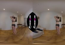 Voodoo Thin Shopgirl Pretty Teenager Casting VR180 Backstage