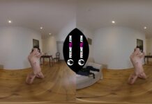 Voodoo Thin Shopgirl Pretty Teenager Casting VR180 Backstage