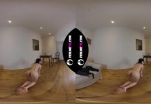 Voodoo Thin Shopgirl Pretty Teenager Casting VR180 Backstage