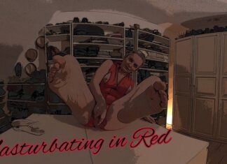 Masturbating in Red