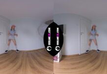 VR180 Nude Photo Session Backstage With Teenager Model Sofia