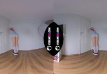 VR180 Nude Photo Session Backstage With Teenager Model Sofia