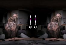 Blonde Teenager Luise Wixx in Virtual Reality Striptease