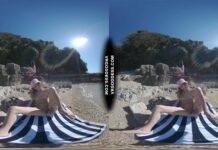 Josie Dildo Masturbating On Public Nude Beach Matty In Background