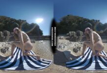 Josie Dildo Masturbating On Public Nude Beach Matty In Background