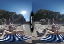 Josie Dildo Masturbating On Public Nude Beach Matty In Background