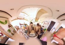 Kanae Ruka & Nanase Hazuki – Comedy 360° VR: Calling A Comedian To Get Him Excited