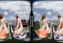 Babyhunterz With Her New Friend Kitty Kate Sunbathing Nude And Touching Under The Sun