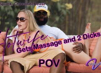 POV Blonde Fucks BBC Neighbor Threesome