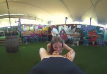 Big Boob Festival Girl Blows Me Backstage