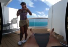 Footjob on the cruise ship