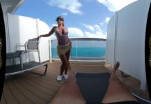 Footjob on the cruise ship