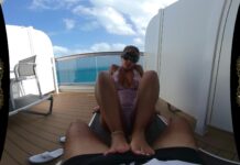 Footjob on the cruise ship