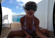 Footjob on the cruise ship