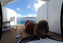 Footjob on the cruise ship