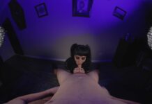 Goth Licking out Cum Facial Cumshot