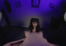 Goth Licking out Cum Facial Cumshot