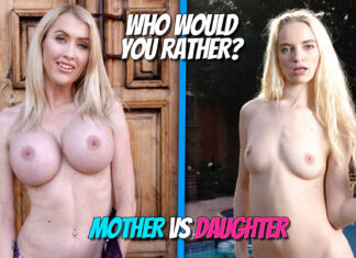 Battle of Blondes: Big Tits Mom vs. Hot Young Teen