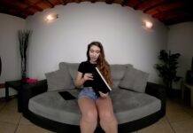 College Vixen Displays Her Soles and Curves to Sway Her Foot-Fixated Professor