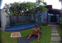 Thai Girl Hot and Sweaty Oil Workout