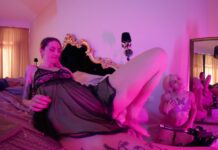 18yo Alice Helps Her Friend Alise Get Banged By The Fucking Machine