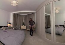 Antonia Jay Black Sheer Dress With Black Glossy Legwear & Xtra Special Vibrator Treat – 8K VR