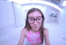 New Teen Brunette Model Strips for You