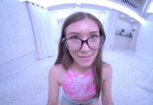 New Teen Brunette Model Strips for You