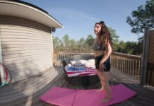 Brunette Beauty Riley Reigns Nude Yoga and Masturbation