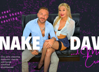 Real Porno Casting with Megan Crown and Snake Dave