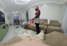 Santa’s Naughty Elf Casting for Fucking Young Black Machine #25