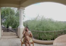 Stepsis Topless Tease with Feet