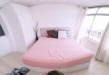 Blonde Geek Gets Fucked by a Latino