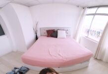 Blonde Geek Gets Fucked by a Latino