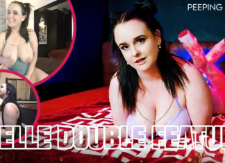 Busty Belle Solo and Gloryhole Double Feature