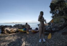 Kristina With Her Friend Mira Hiking Nude on an Abandoned Italian Island While on Vacation