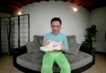 Naughty Vixen Flaunts Her Smelly Shoes and Dirty Socks After a Long Run