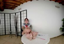 Raven-Haired Minx Teases Her Foot-Obsessed Boyfriend With Her Smelly Feet