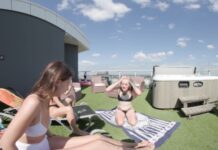 Sunbathing Outdoors Oiling Up Tight Bodies Matty Mila Perez Brille Rebeka Ruby