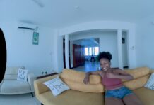 Dark Skinned Ebony Siren Struts Onto the Casting Couch!