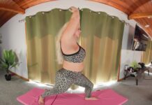 Busty Cougar Karen Fisher’s Nude VR Yoga Session