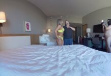 Nicole Aria Fucks Two Guys with a Creampie (NON POV)