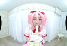 Skinny Small Boobed Yuna Haru Gets Her Meaty Pussy Gaped and Creamed