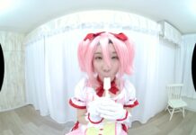 Skinny Small Boobed Yuna Haru Gets Her Meaty Pussy Gaped and Creamed